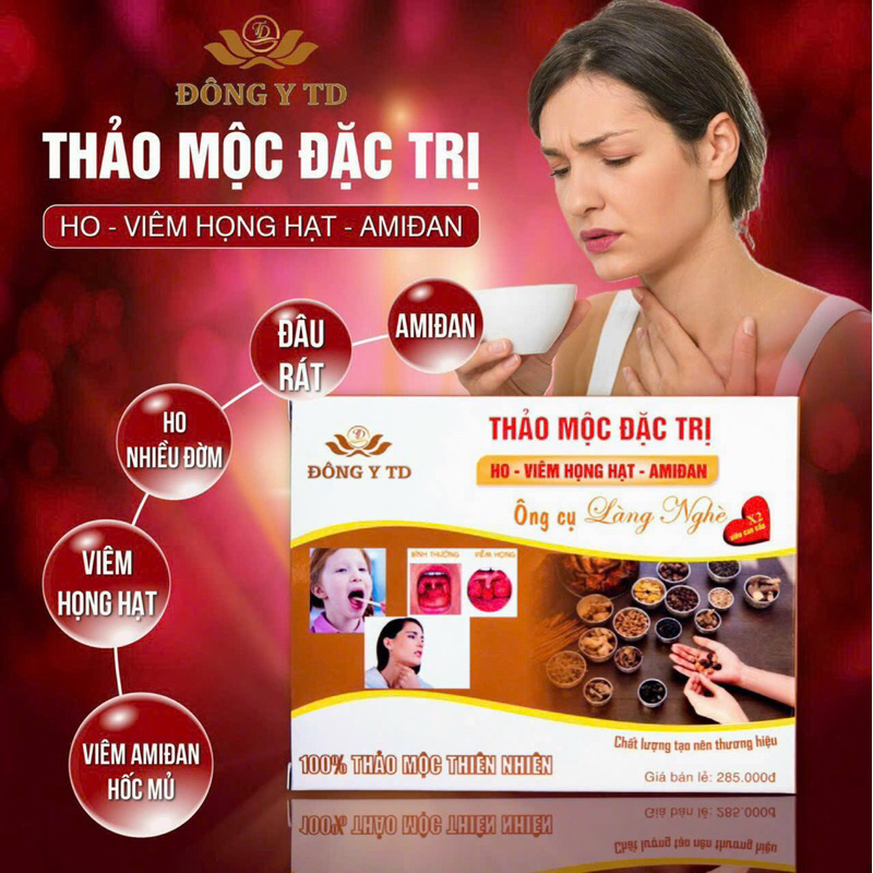 Thảo mộc ho đờm, viêm họng hạt, amidal, thanh quản