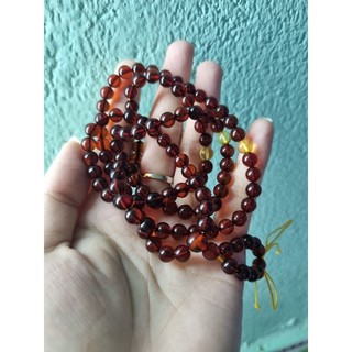 Chuỗi hổ phách huyet 108 hạt 6ly