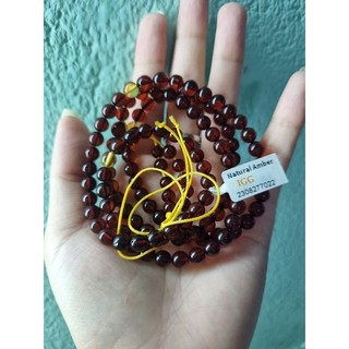 Chuỗi hổ phách huyet 108 hạt 6ly