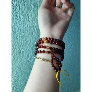 Chuỗi hổ phách huyet 108 hạt 6ly