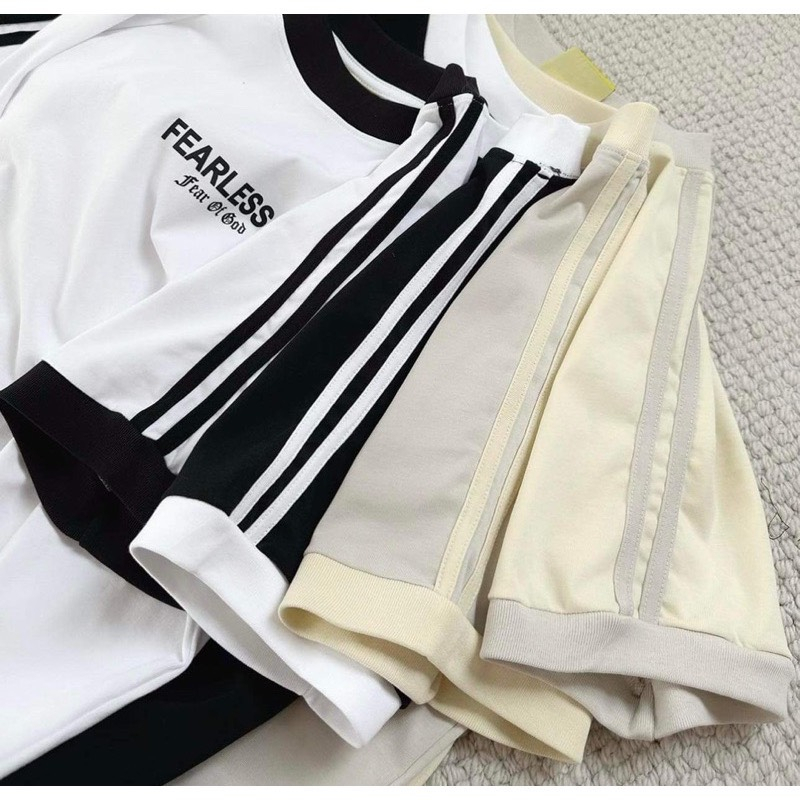 Áo phông baby tee nữ thêu chữ FEARLESSLY chất liệu cotton co giãn bốn chiều phong cách hiện đại mã SA777 HMStyle