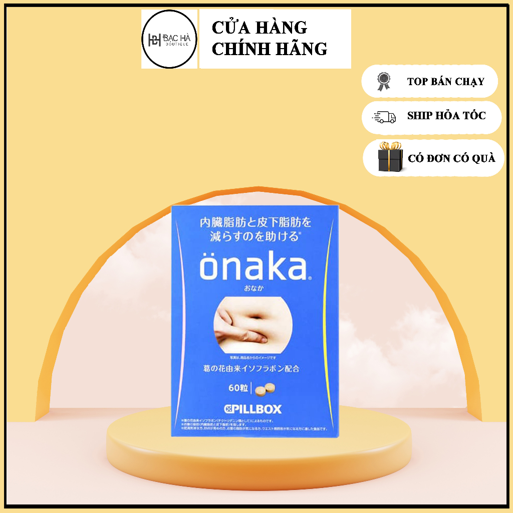 Viên Uống Giảm Mỡ Bụng Onaka Pillbox [CHÍNH HÃNG] Nhật Bản 60 viên