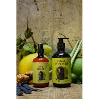 Combo gội - xả bồ kết thảo dược dưỡng tóc, giảm gàu ngứa, nấm da đầu, giảm rụng và kích mọc tóc