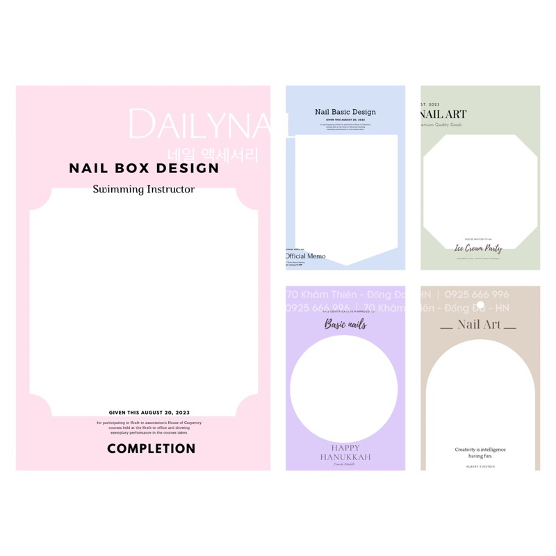 Bìa Nailbox, Tag gắn mẫu Nail