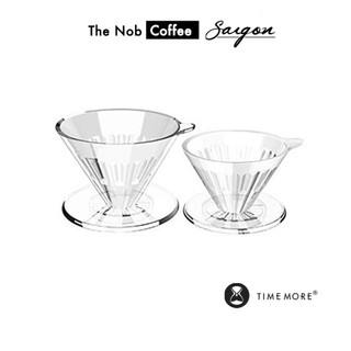 Phễu v60 nhựa crystal eye timemore size 1-2 cup và 1-4 cup