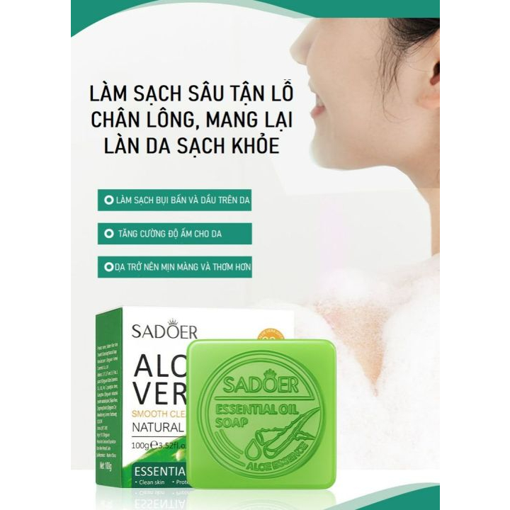 Xà Bông Tắm Essential Oil Soap SADOER, Dưỡng Ẩm, Làm Sạch Toàn Bộ Bụi Bẩn, Bã Nhờn Cùng Tế Bào Chết