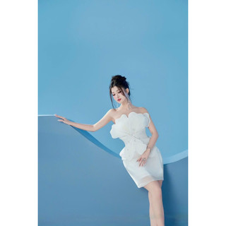 SIZE>62KG ĐẦM CÚP HOA EO (Có Hình Thật)