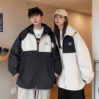 Áo Khoác CAMPING Dài Tay Form Rộng vải Dù Lớp Cao Cấp Unisex - Áo khoác dù CÓ NÓN oversize nam/ nữ GID