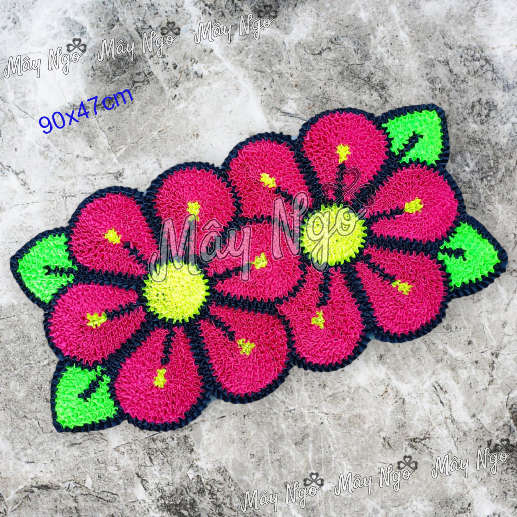 Thảm lau chân hoa đơn/ hoa đôi