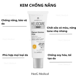 Kem chống nắng Heliocare 360 ​​Pigment Solution Fluid SPF50 50ml