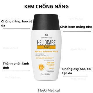 Kem chống nắng Heliocare Mineral Tolerance Fluid SPF 50 50ml