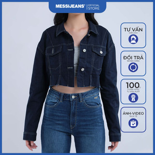 Áo khoác jean croptop nữ ôm MESSIJEANS WJB0077-20