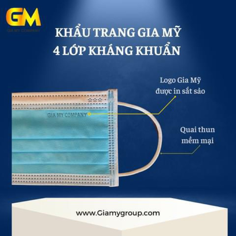 👉🏻Khẩu trang y tế kháng khuẩn 4 lớp Gia My Company🏅🏅