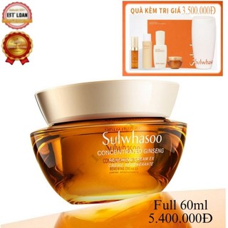 [ Da Dầu ] Kem tái tạo da từ nhân sâm cô đặc Sulwhasoo Concentrated Ginseng Renewing Cream ex 60ml