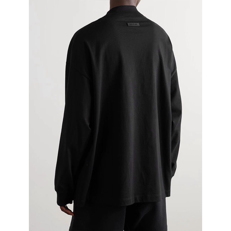 ESSENTIALS LONGSLEEVE TEE - Áo thun dài tay thu đông basic logo cao su unisex 2023