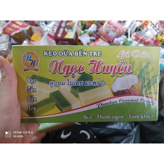 1 túi 250g kẹo dừa lá dứa bến tre ngọc huyền