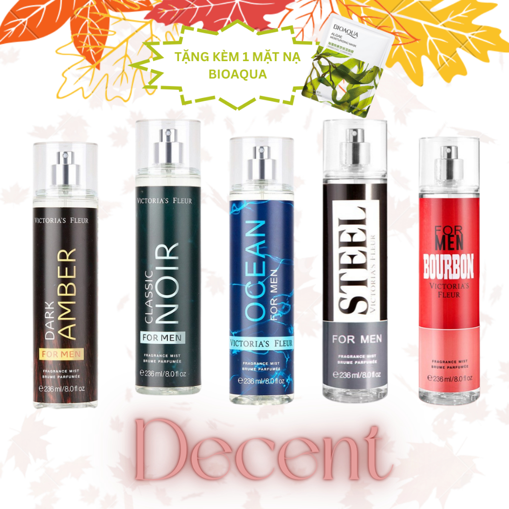 Xịt thơm toàn thân body mist cho nam Victoria's Fleuer