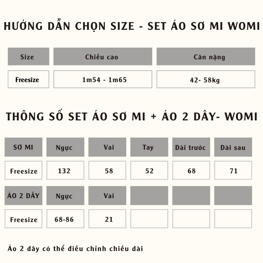 Set combo áo sơ mi + áo 2 dây chất vải caro hàn dệt WOMI 10540 - Jemcloset