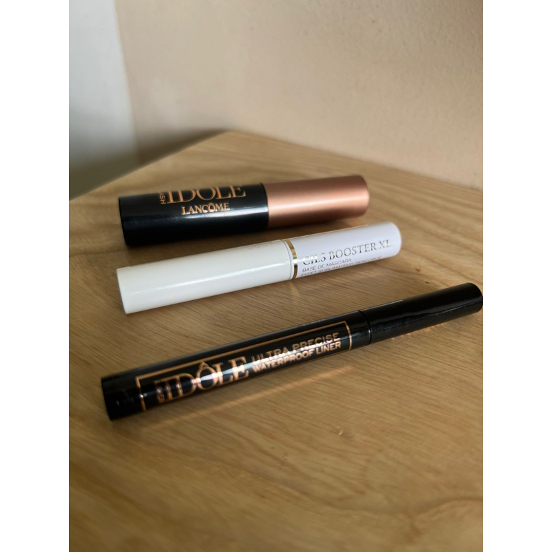 Set 3 món eyeliner, mascara, mascara lót Lancome mini