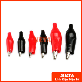 Đầu kẹp cá sấu nhiều kích thước 2.5cm/3.5cm/4.5cm đỏ/đen