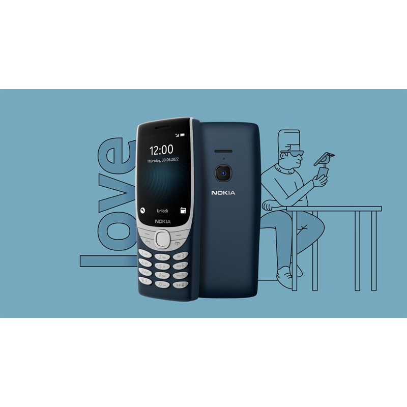 Điện thoại Nokia 8210 4G - MÁY 2 SIM - Màn hình 2.8 inh, QVGA, 320 x 240 Pixels Camera sau 0.3 MP RAM 48 MB Pin 1450 mAh