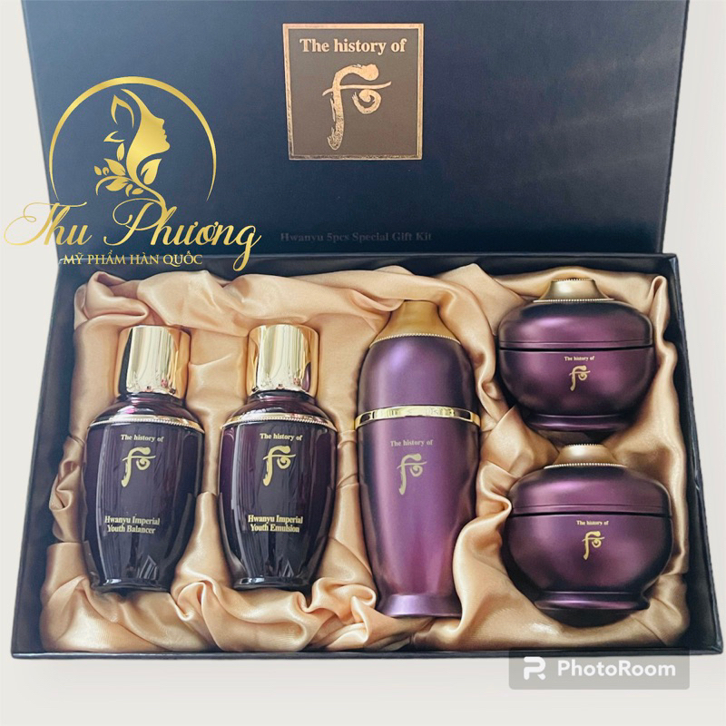Set dưỡng trẻ hoá da hoàn lưu cao Whoo Hwanyu mini set 5 sản phẩm - set 8 sản phẩm