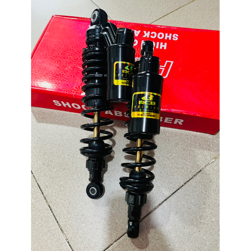 Phuộc bình dầu đen ty vàng mod tem RBC cho Wave/Dream, Sirius/Jupiter