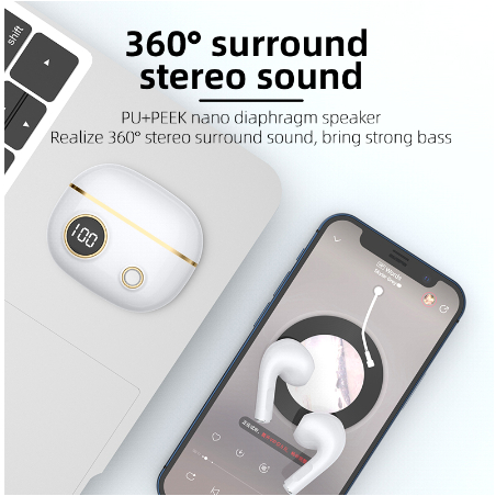 Tai Nghe Không Dây Bluetooth Pro13 5.3 TWS Mini Âm Thanh HIFI