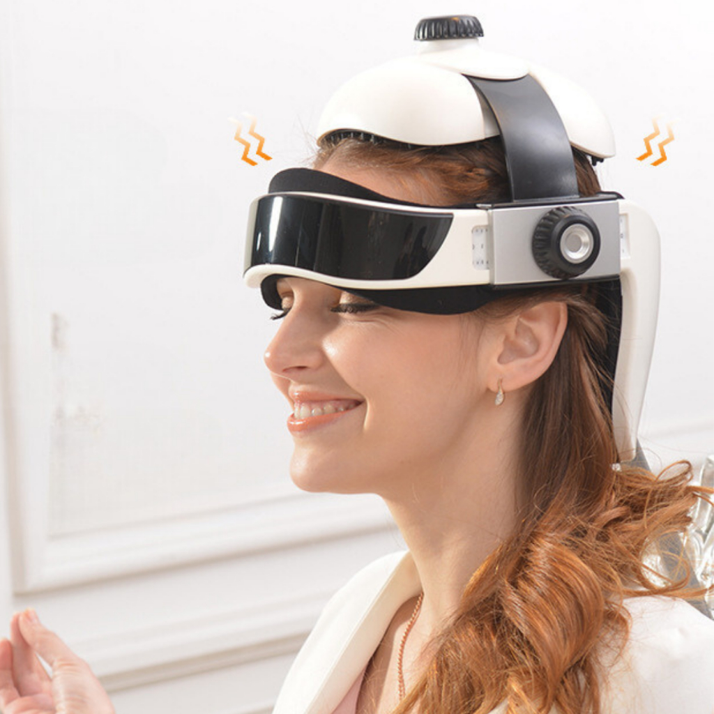 Máy Massage Đầu và Gáy Kết Hợp 3 Chế Độ 3 chế độ Nhiệt-Rung-Khí Nén Bảo Hành 12 Tháng