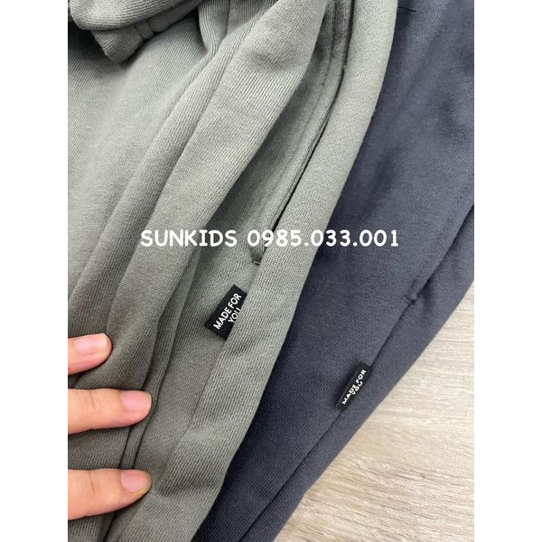 Quần nỉ nam nữ bo chun chân 4 màu