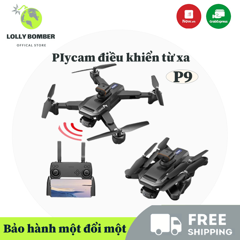 Máy bay điều khiển từ xa 4 cánh,Máy Bay Camera Flycam Mini 4K Máy bay flycam P9 fIycam mini giá rẻ trang bị camera kép