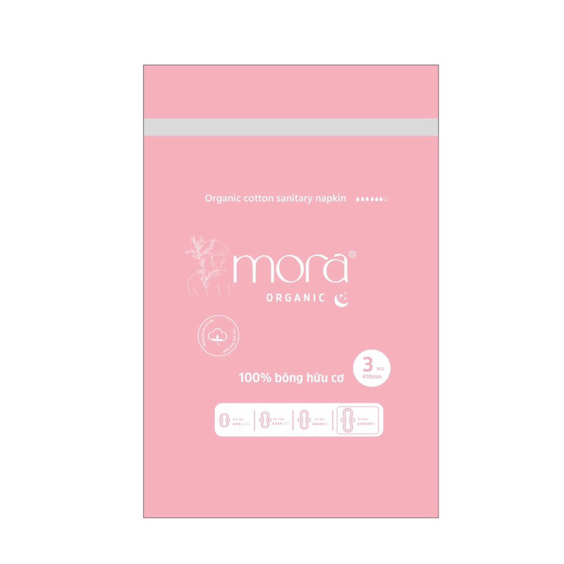 Mora 100% Organic ban đêm 410mm/ 3 miếng