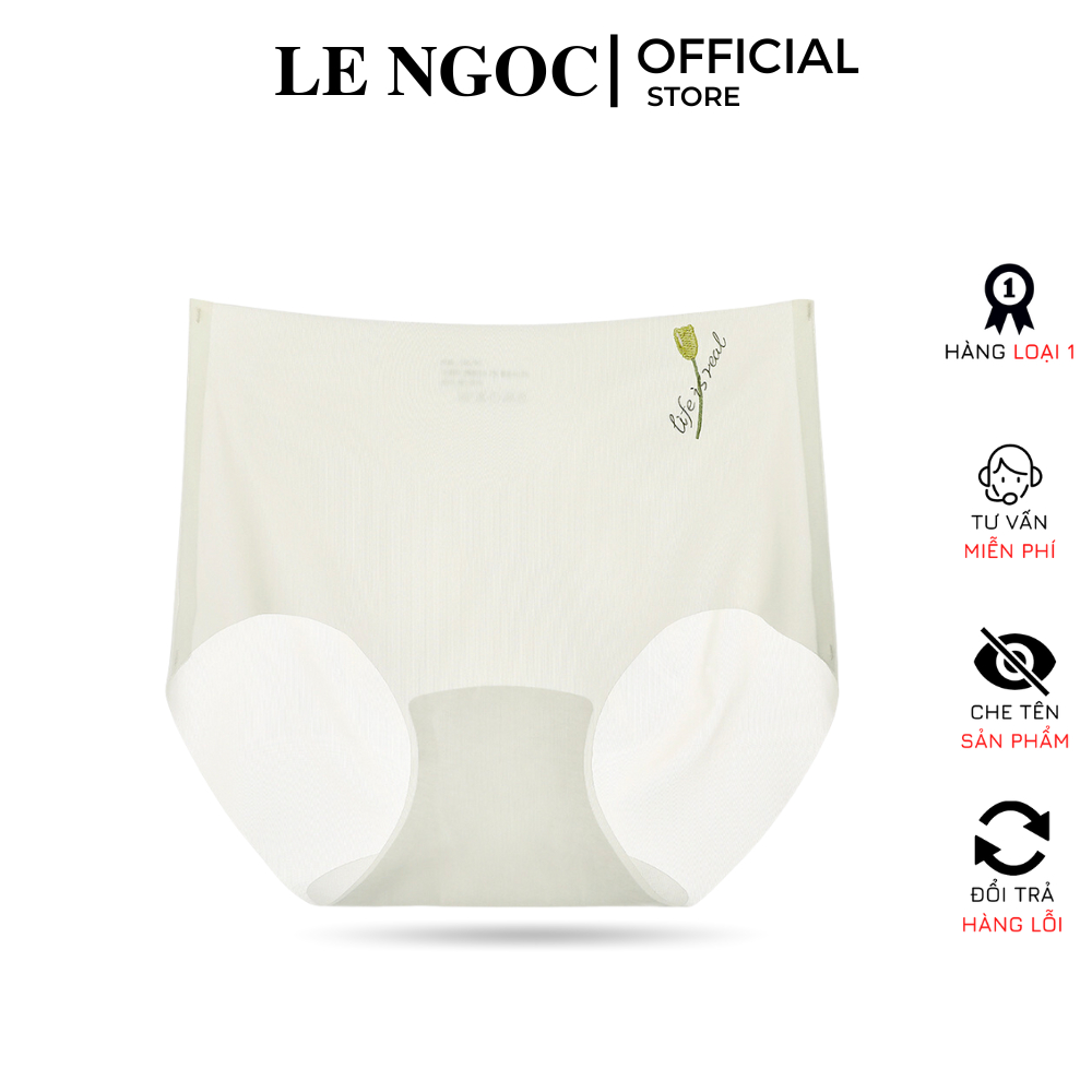 Quần Lót Su Hoa Tulip Cạp Cao Chất Cotton Cao Cấp Không Viền Không Đường May Lê Ngọc 385