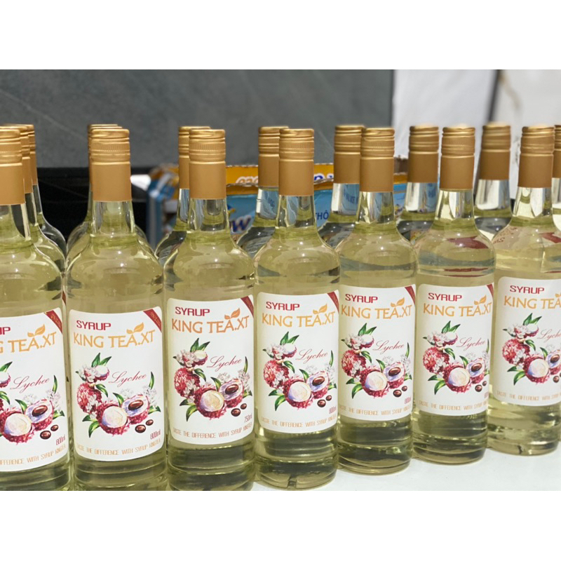 Siro Vải KINGTEA.XT  Chai 800ml