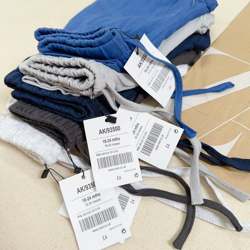 Set 5 quần cotton dài trơn cho bé trai