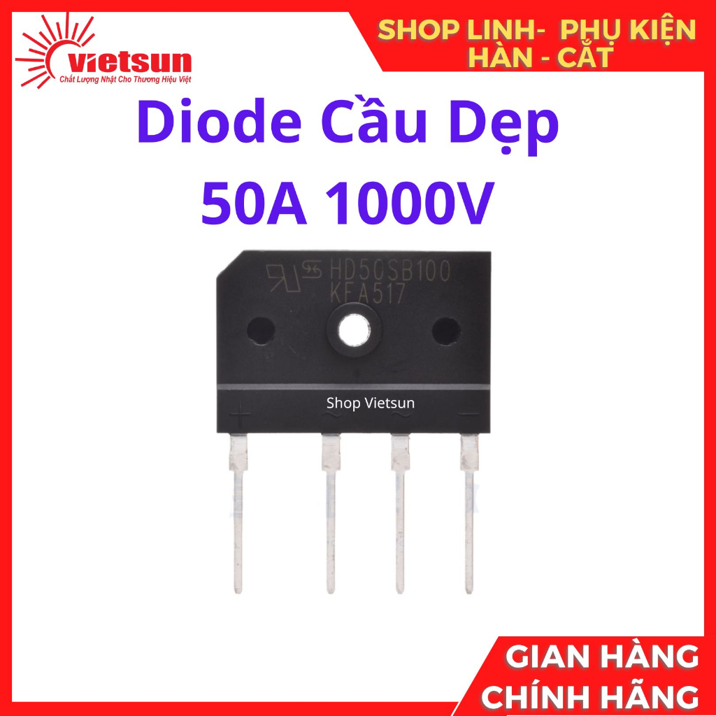 Diode cầu, diode chỉnh lưu 35a, 50a, 35vb100, 50vb100