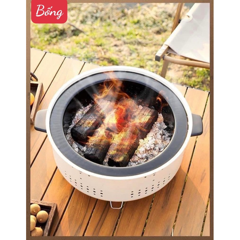 Bếp Nướng Than Hoa BBQ để bàn size 30cm hàng xịn chống nóng
