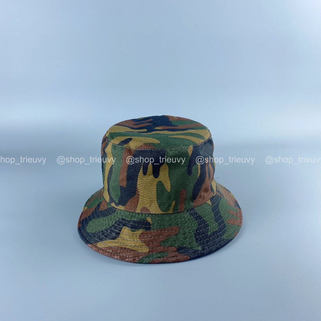 Nón bucket chống nắng người lớn họa tiết vằn, mũ tai bèo nam nữ Lính Camo - TRIEUVY