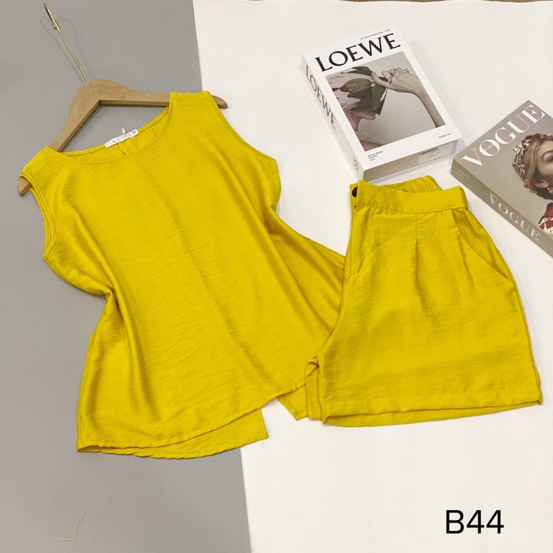 Bộ đũi tơ sát nách đùi cổ tròn