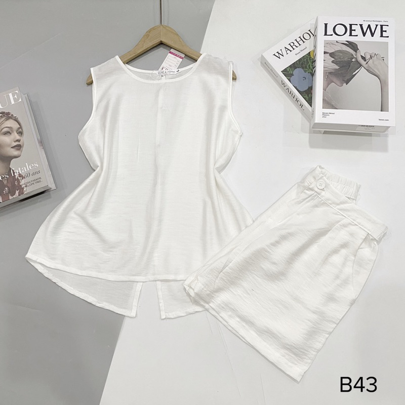 Bộ đũi tơ sát nách đùi cổ tròn