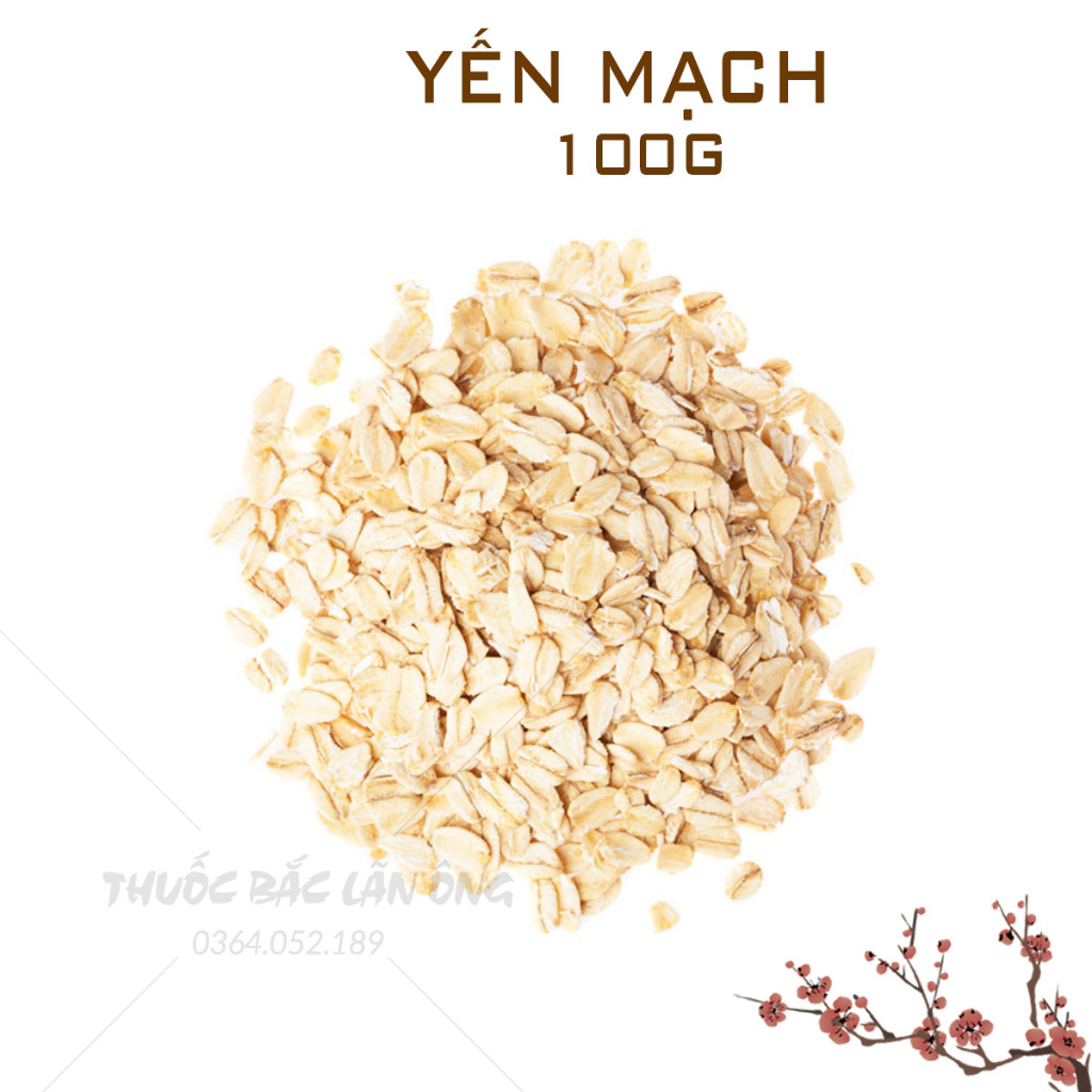 Yến mạch cán dẹt 100g (Làm ngũ cốc, granola ăn kiêng, nấu cháo ăn dặm cho bé)
