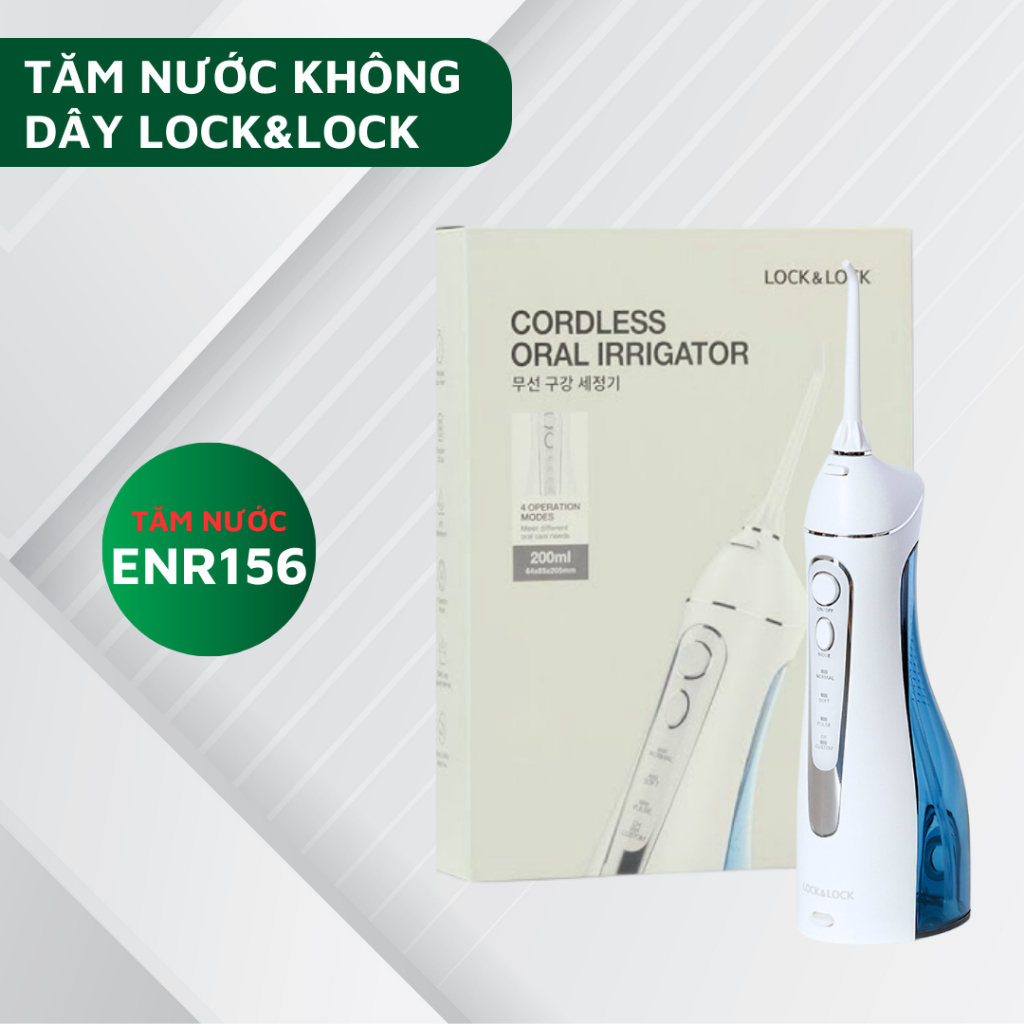 Máy Tăm Nước Lock&Lock không dây ENR156BLU - Màu Xanh Dương - Bảo hành 12 tháng - Hàng Chính Hãng