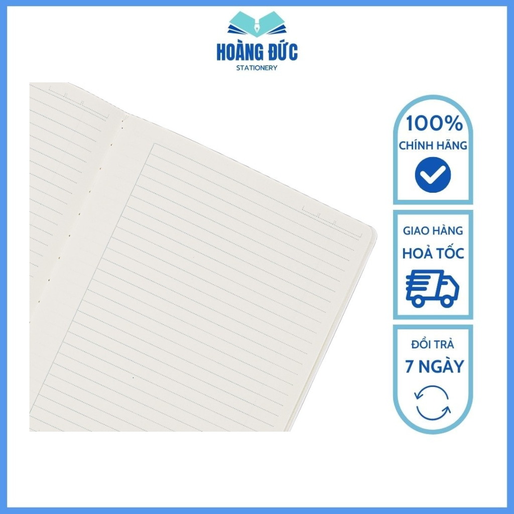 Vở kẻ ngang Klong nét đứt may dán gáy B5 80-120 trang - Định lượng 70gsm; MS: 800-801 - Hoàng Đức