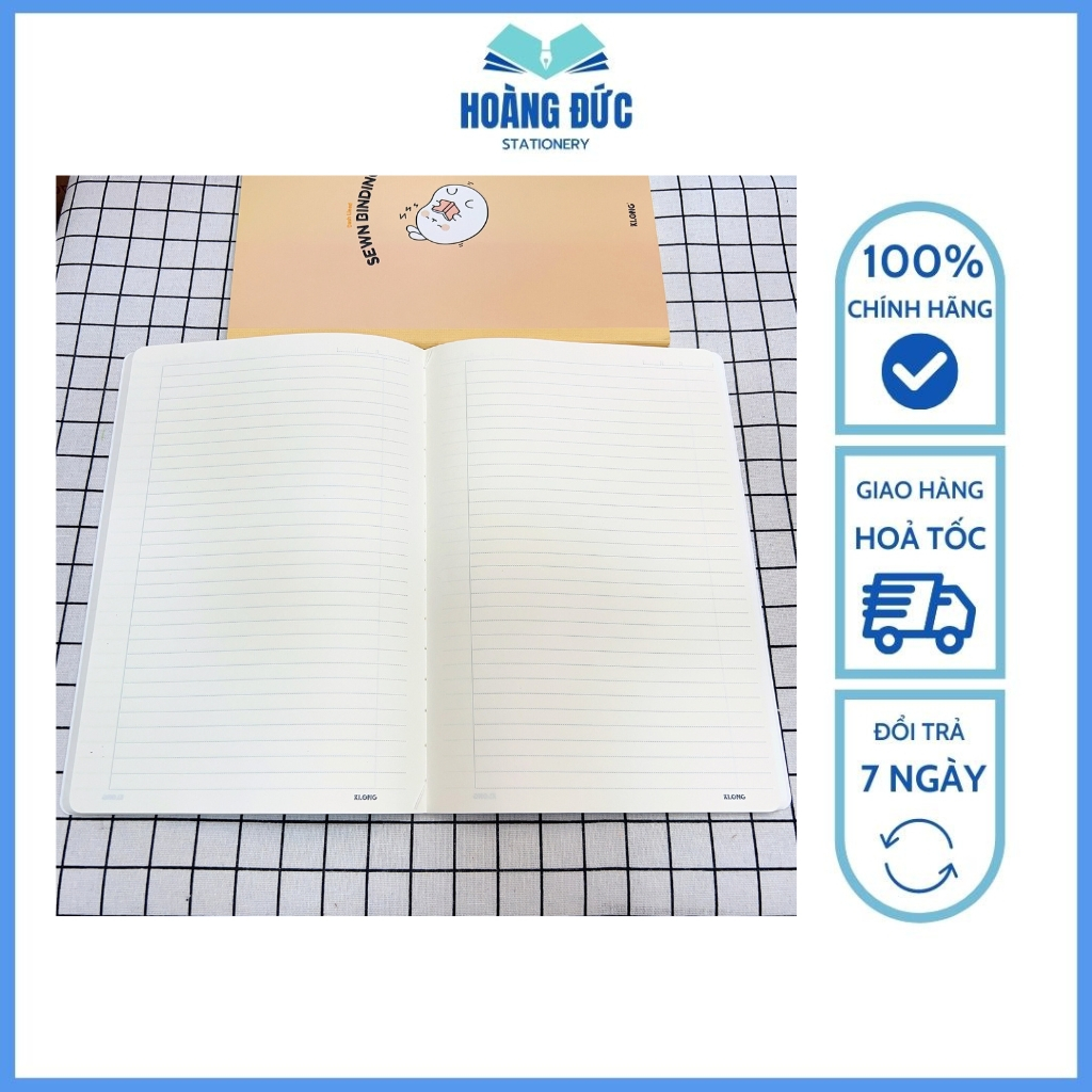 Vở kẻ ngang Klong nét đứt may dán gáy B5 80-120 trang - Định lượng 70gsm; MS: 800-801 - Hoàng Đức