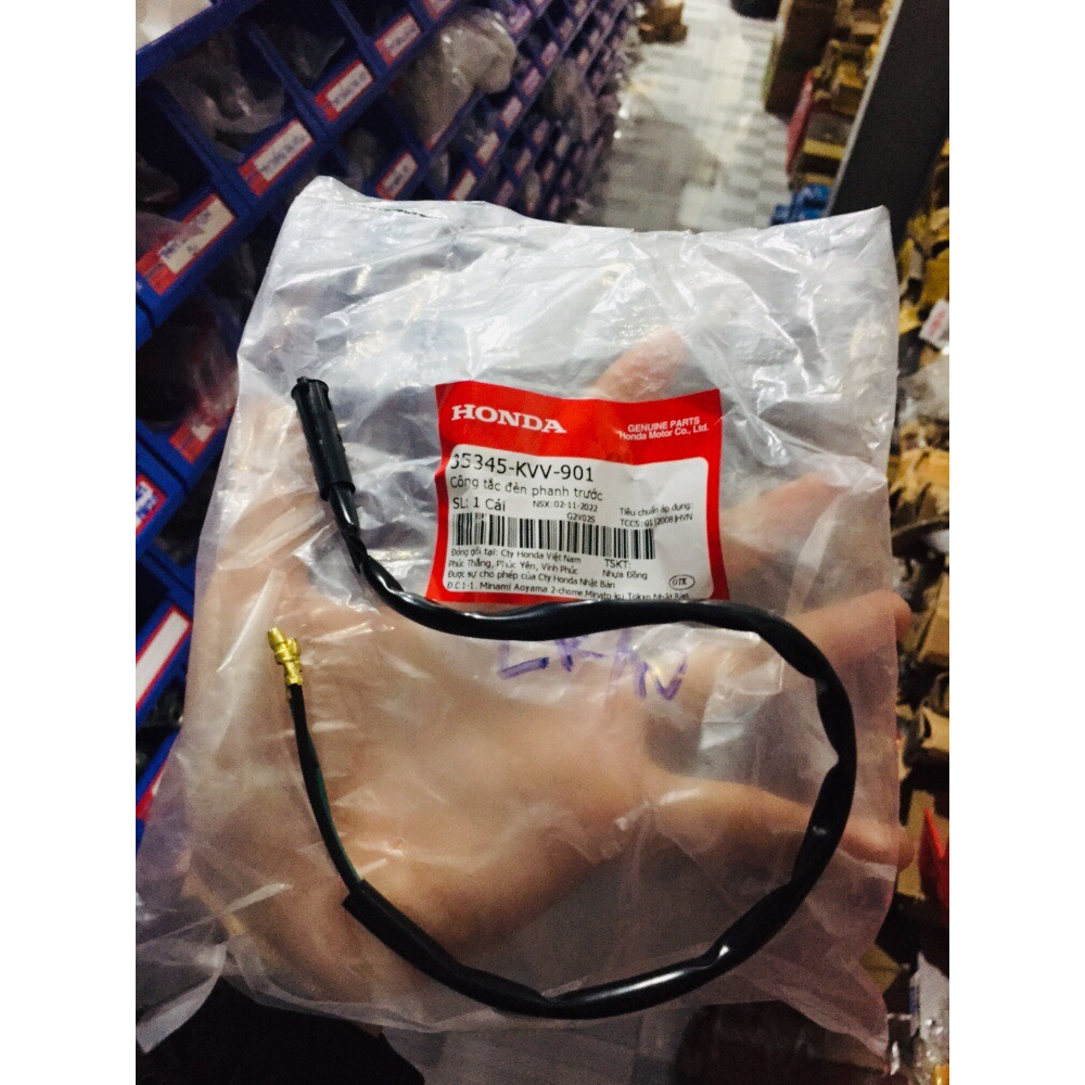 Dây điện, công tắc Stop đèn tay phanh trước xe DREAM, WAVE... zin 35345kvv901