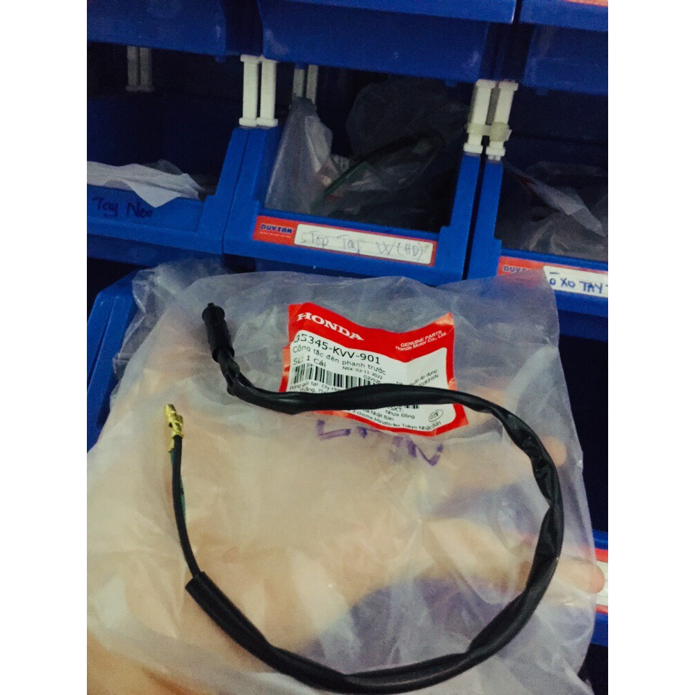 Dây điện, công tắc Stop đèn tay phanh trước xe DREAM, WAVE... zin 35345kvv901