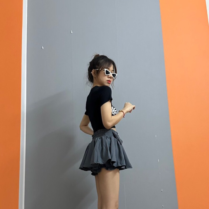 Áo crotop nữ hình tay xương chất bozip mềm mịn