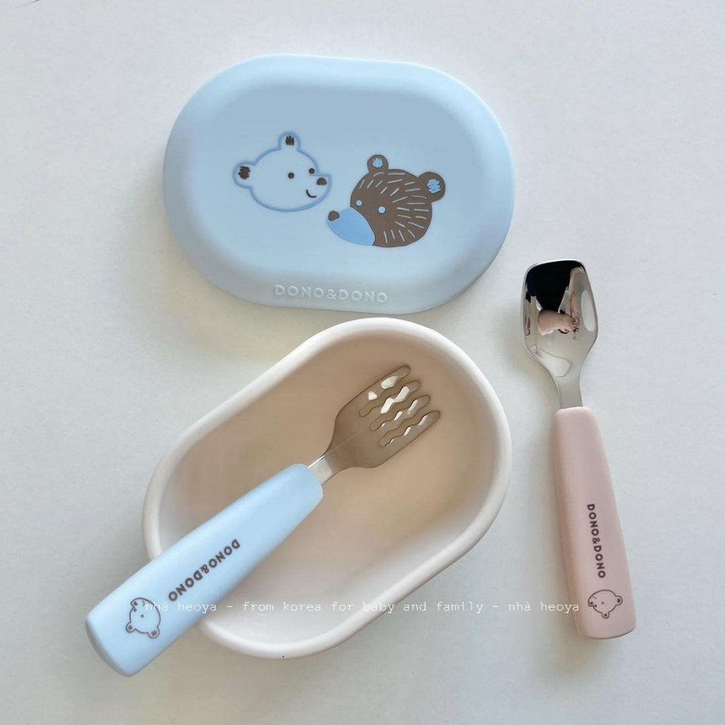 SÉT MUỖNG NĨA THÉP KÈM HỘP ĐỰNG DONODONO MADE IN KOREA