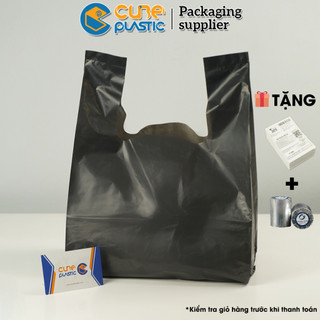 Túi Nilong Đen Quai Cắt M Đóng Hàng - CTY BAO BÌ CUBE