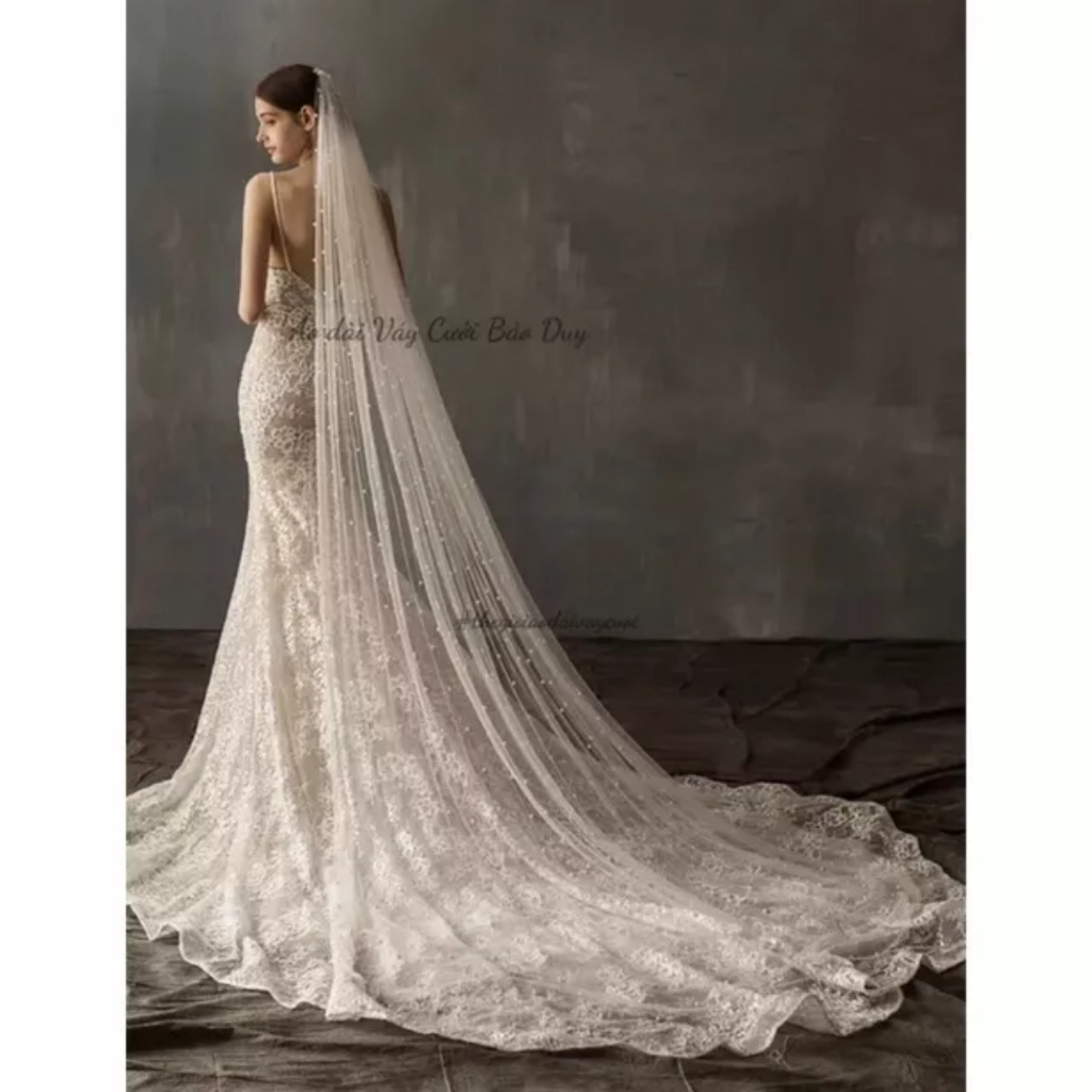 Voan lúp cô dâu hạt ngọc đẹp